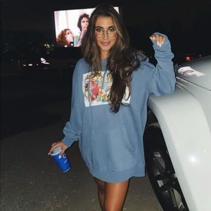 NEW BOYS LIE DENIM REMIX BLUE HOODIE OSFA